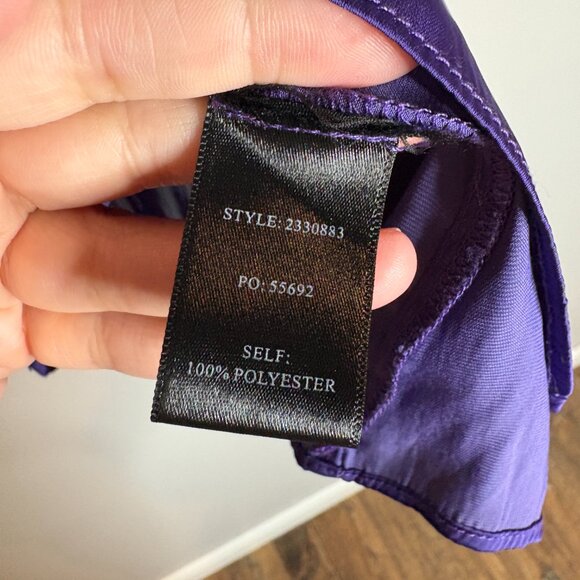 Current Air Purple Smocked Shoulder blouse - Picture 5 of 6